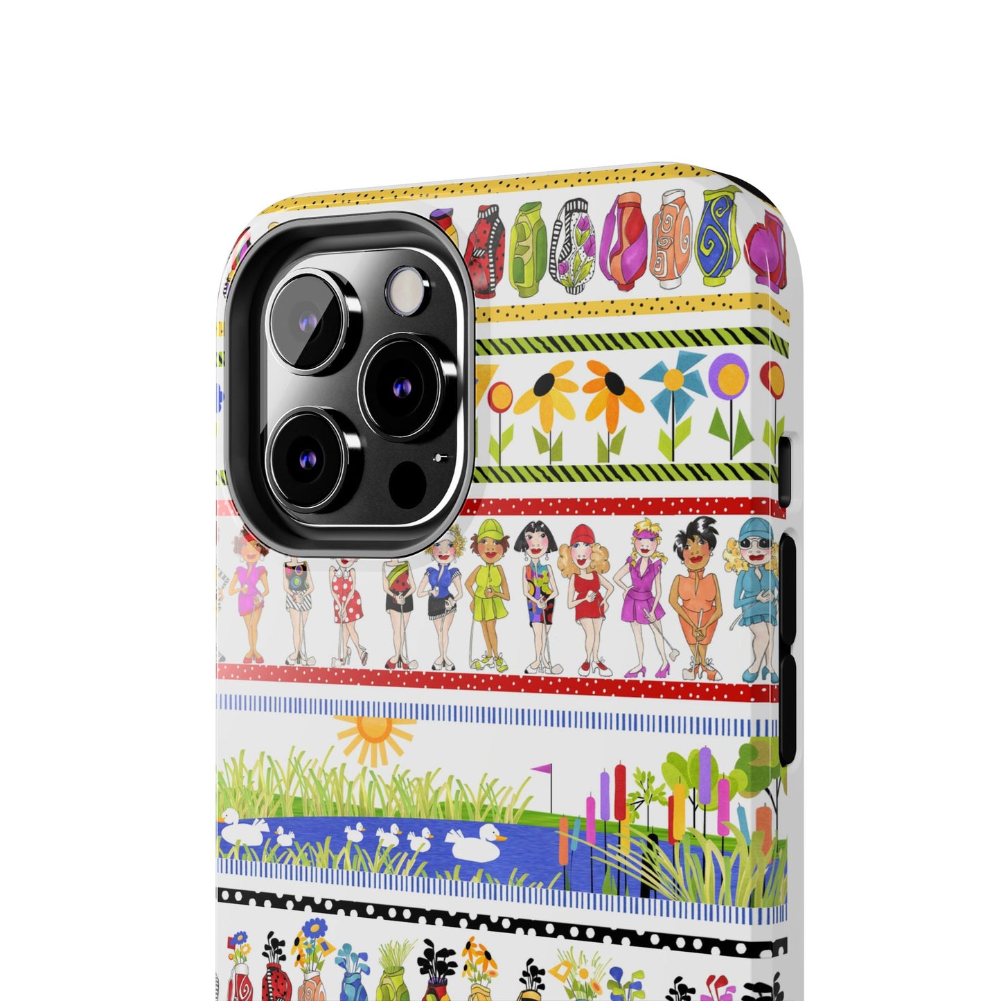 Golf Borders White Phone Case