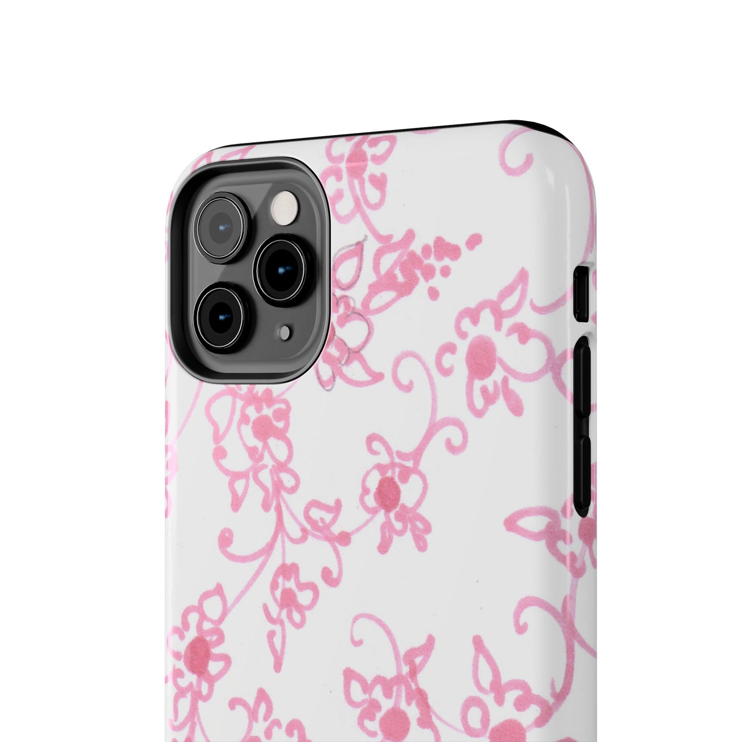 Juliette Ladies White / Pink Flowers Phone Case