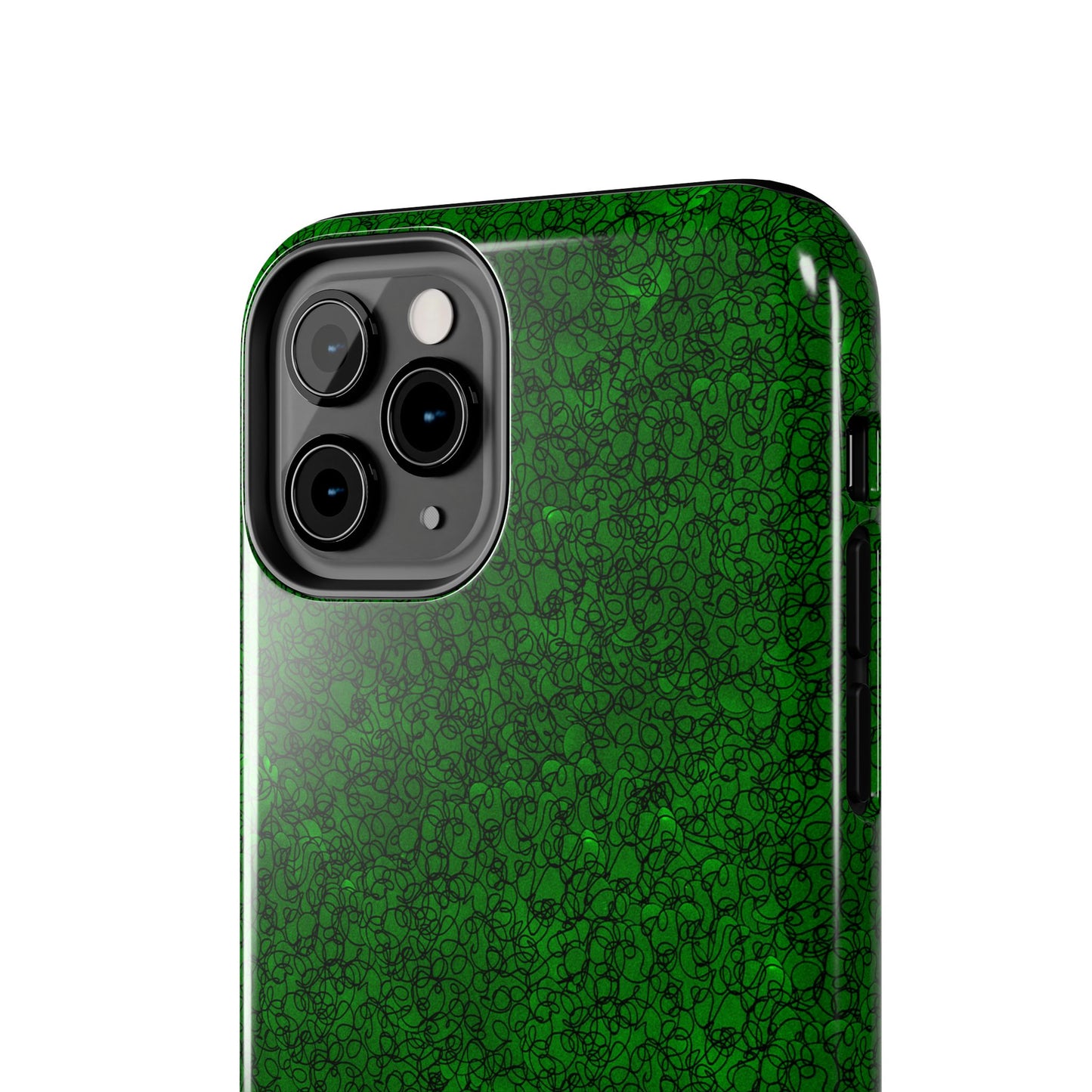 Scribble Green / Black Phone Case