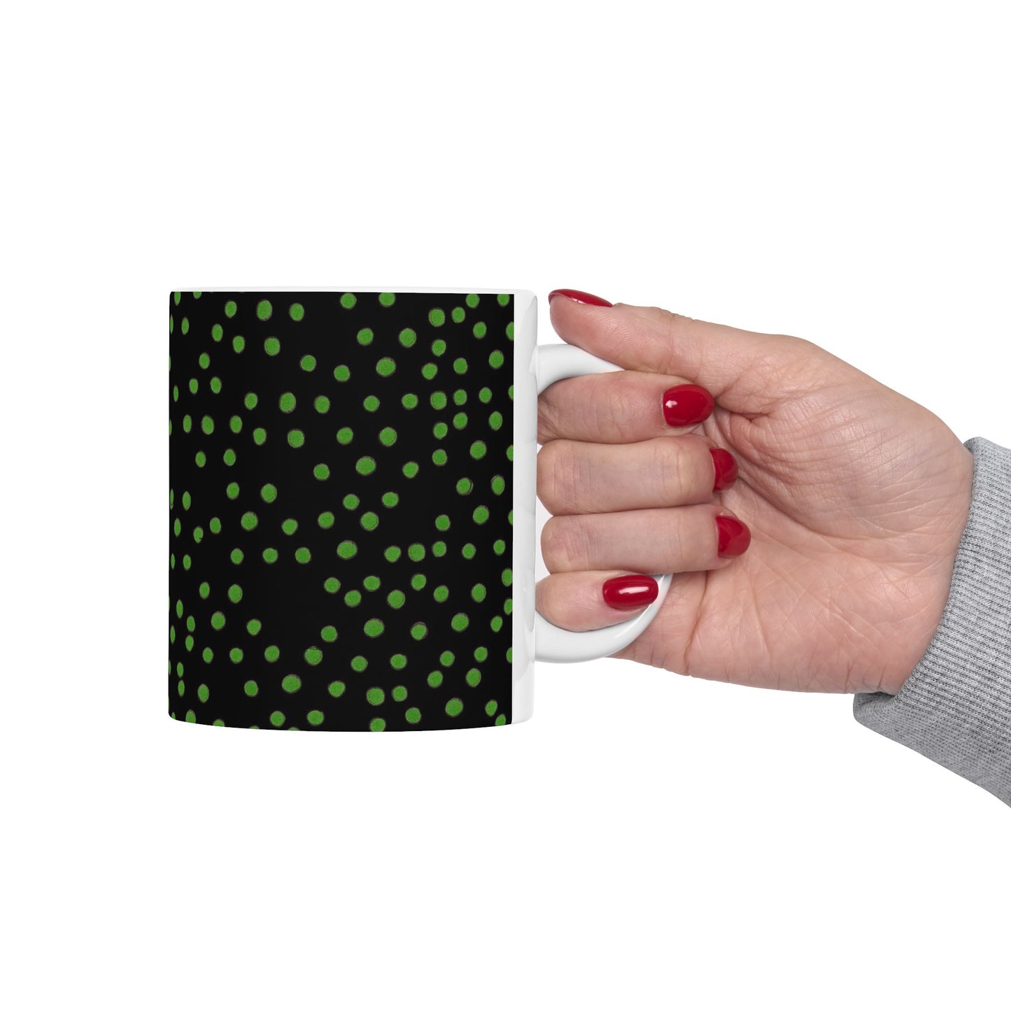 Dinky Dots Black / Green Cup