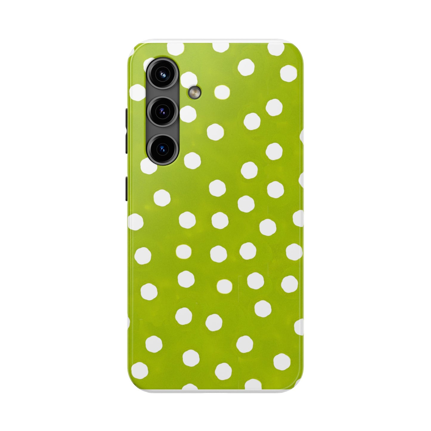 Jumbo Dots Green / White Phone Case