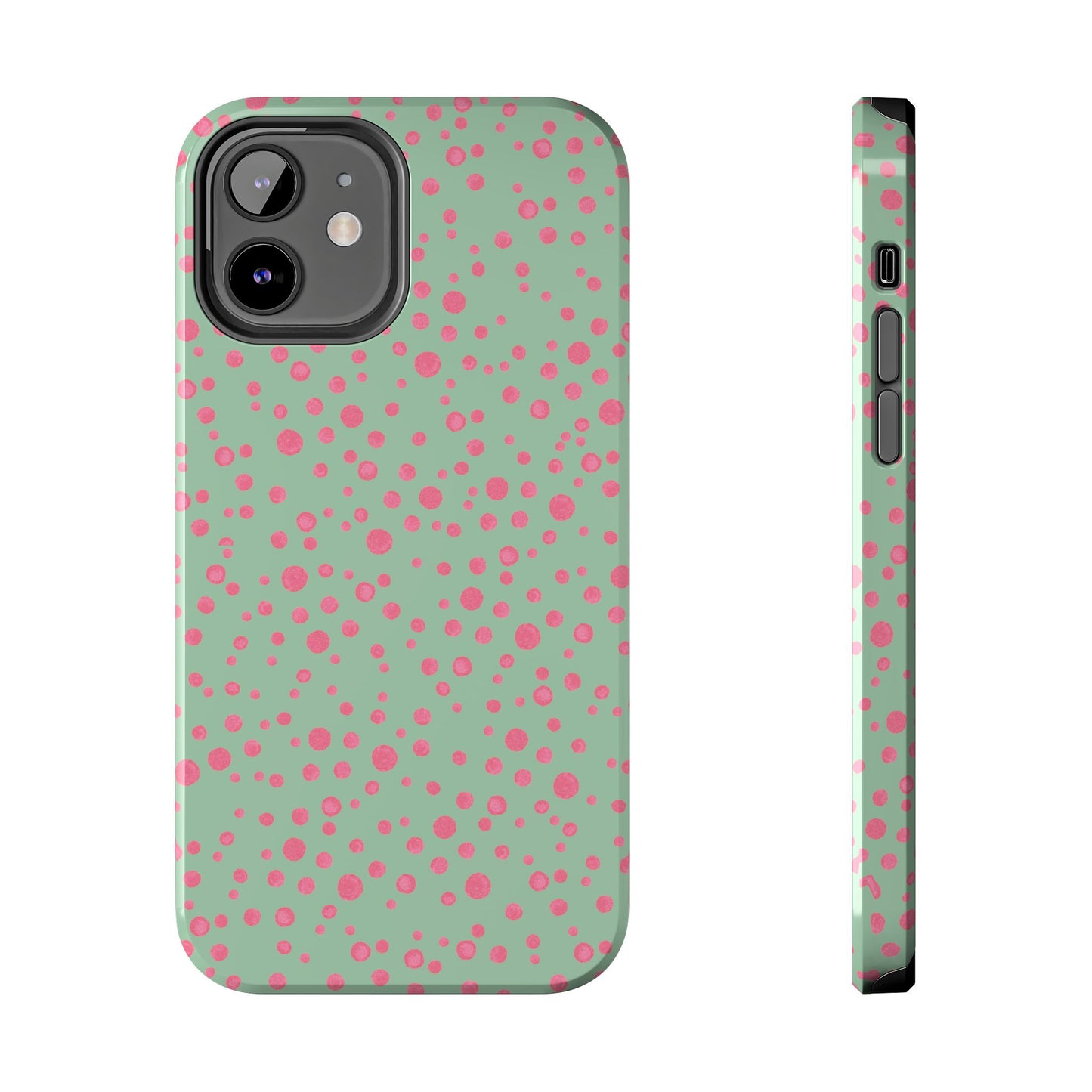 Balloon Dots Sage / Pink Phone Case