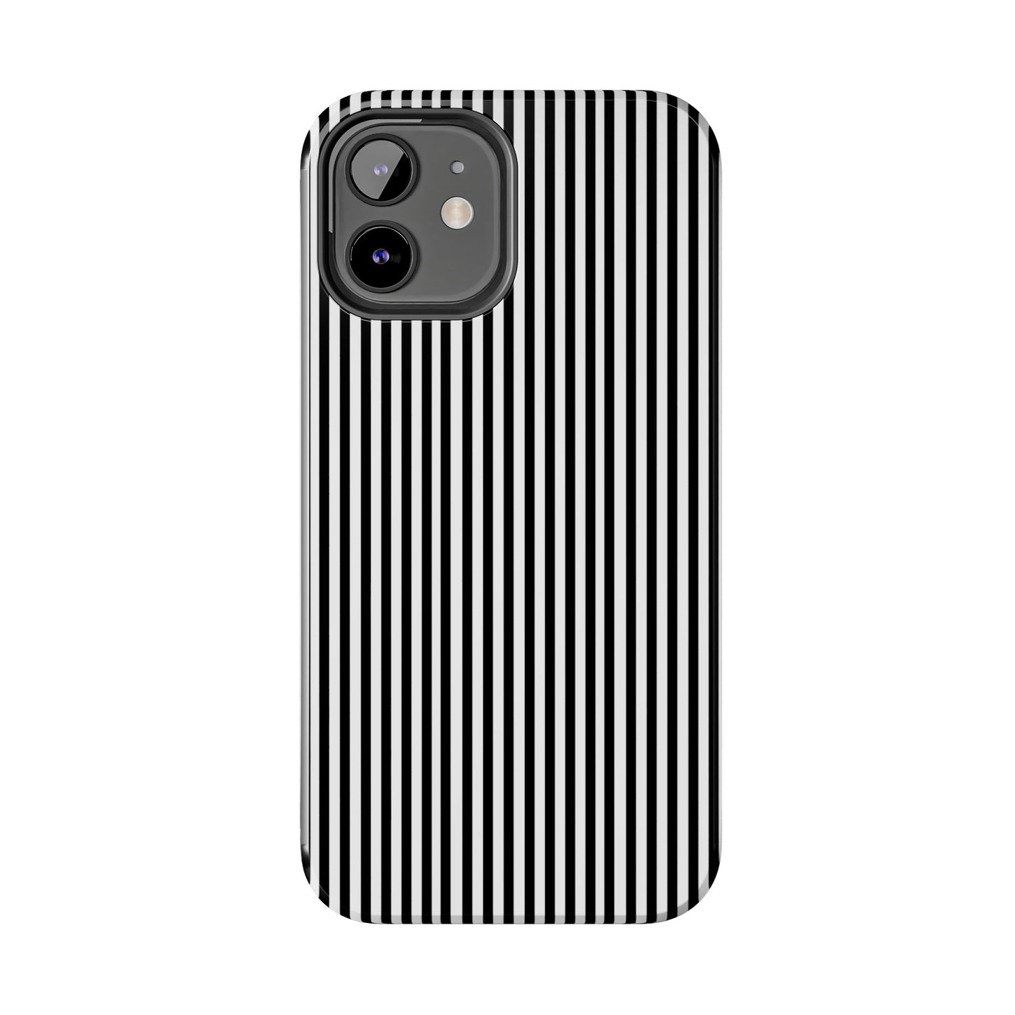 Stripe White / Black Phone Case