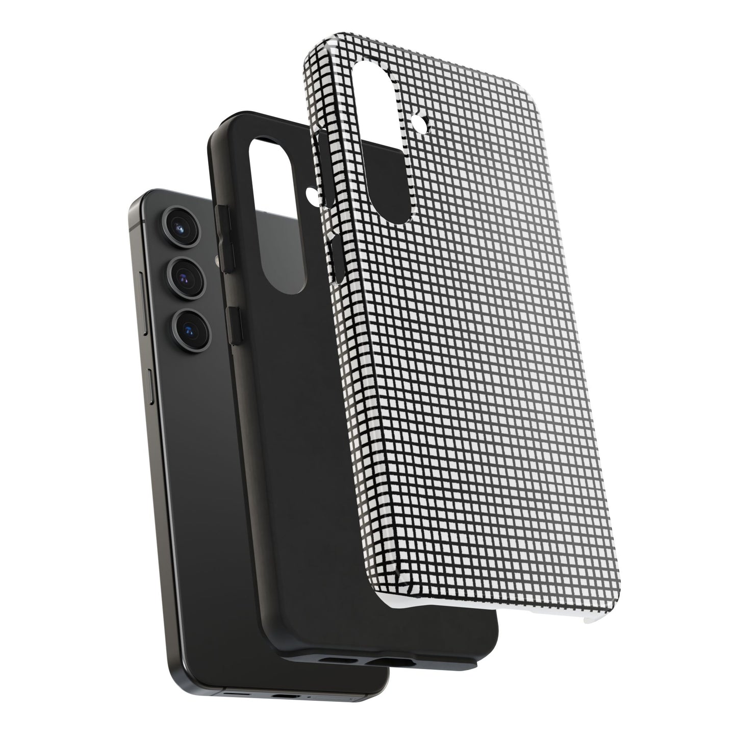 Gingham Black / White Phone Case