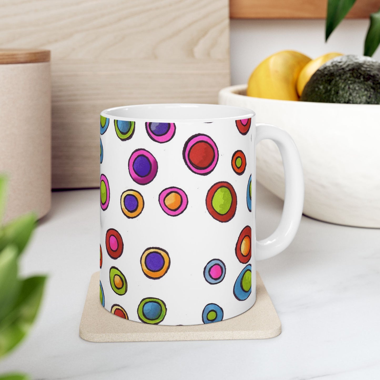 Dopey Dots White Cup