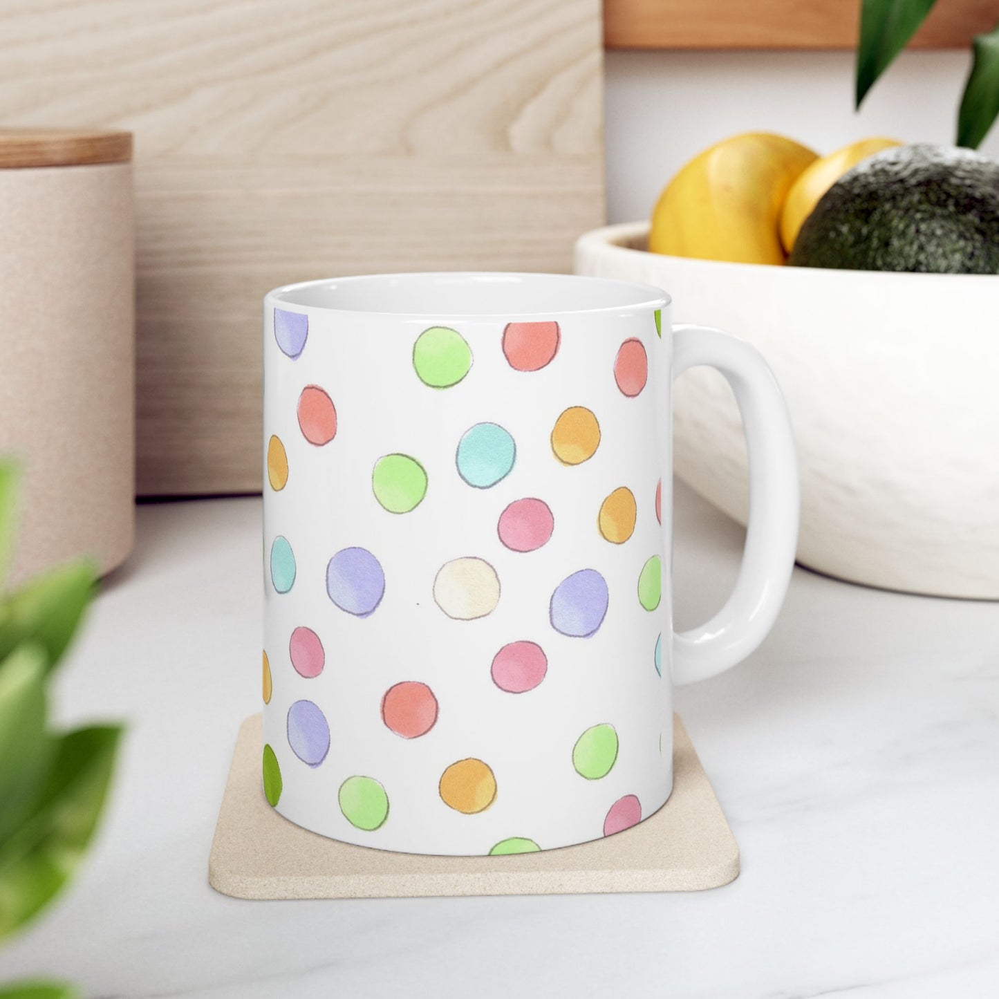 Happy Dots White Cup