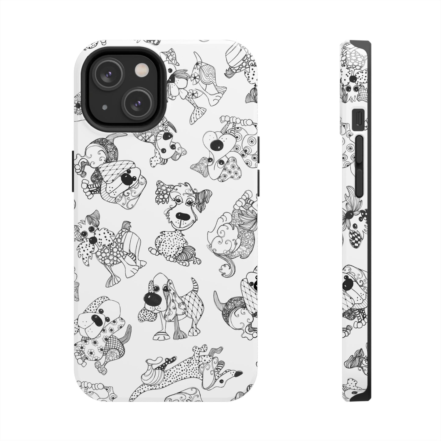 Doodle Dogs White Phone Case
