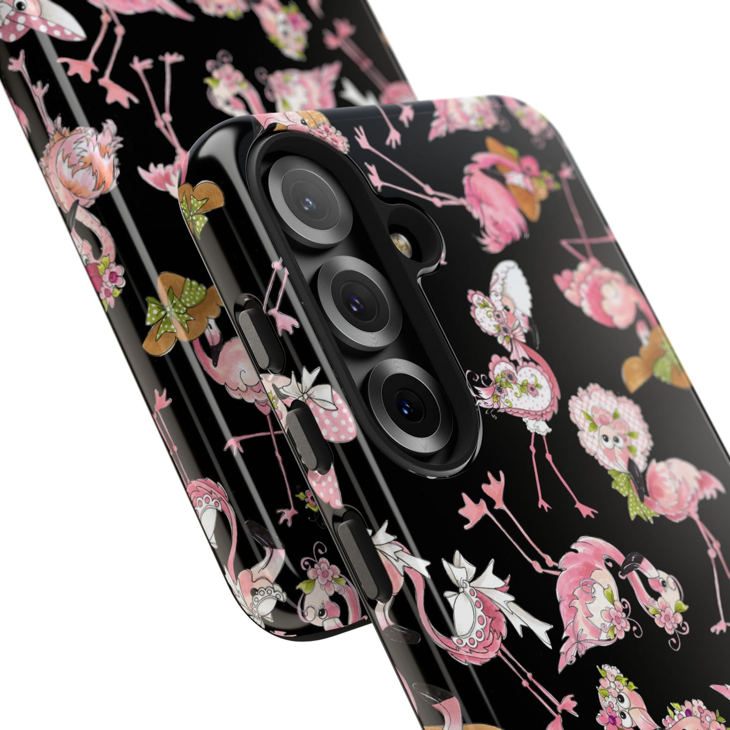 Tossed Flams Black Phone Case