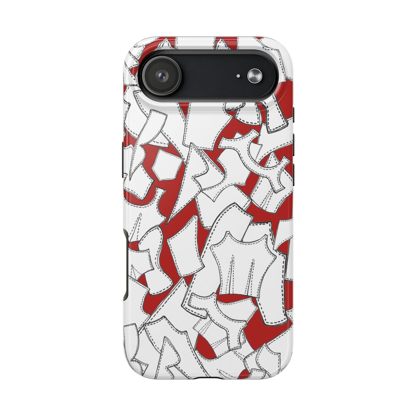 Pattern Pieces Red Phone Case