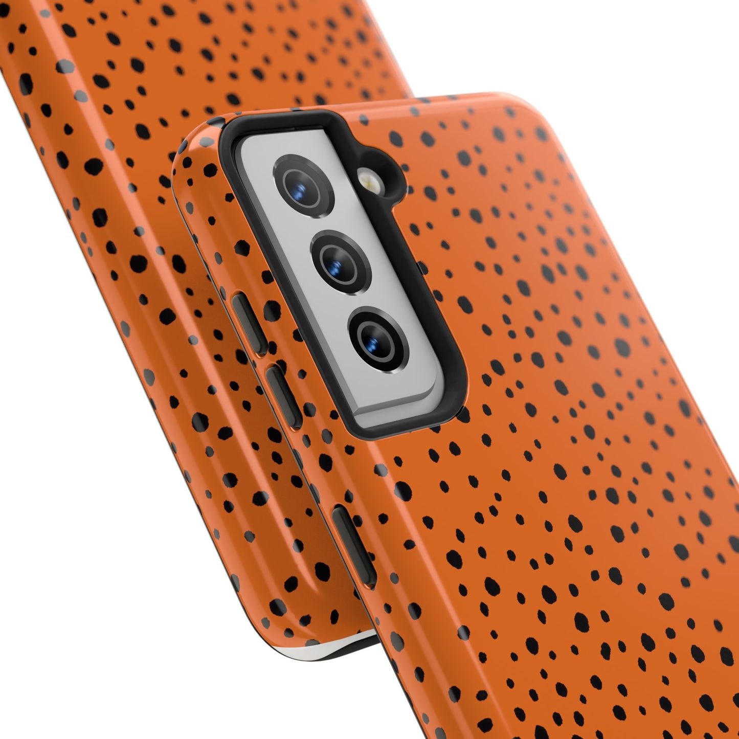 Pepper Dots Orange / Black Phone Case