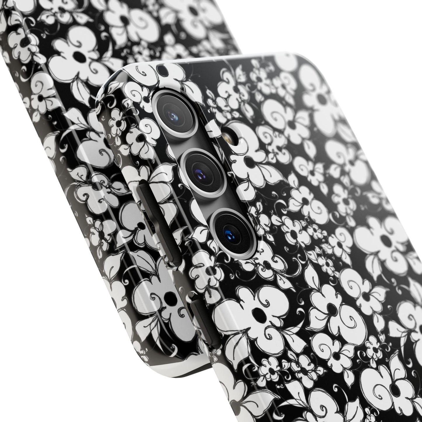 Dog Daisies Black Phone Case
