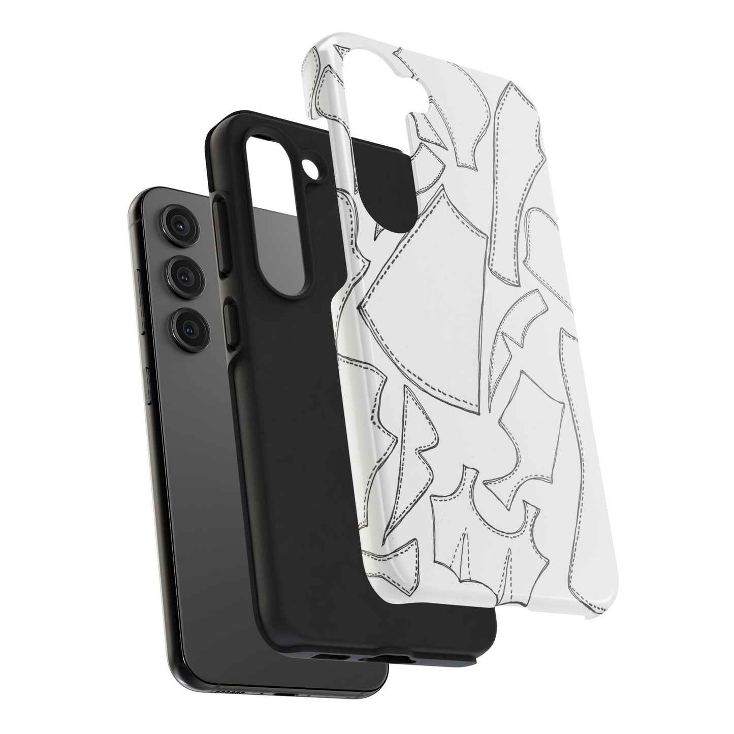 Pattern Pieces White Phone Case