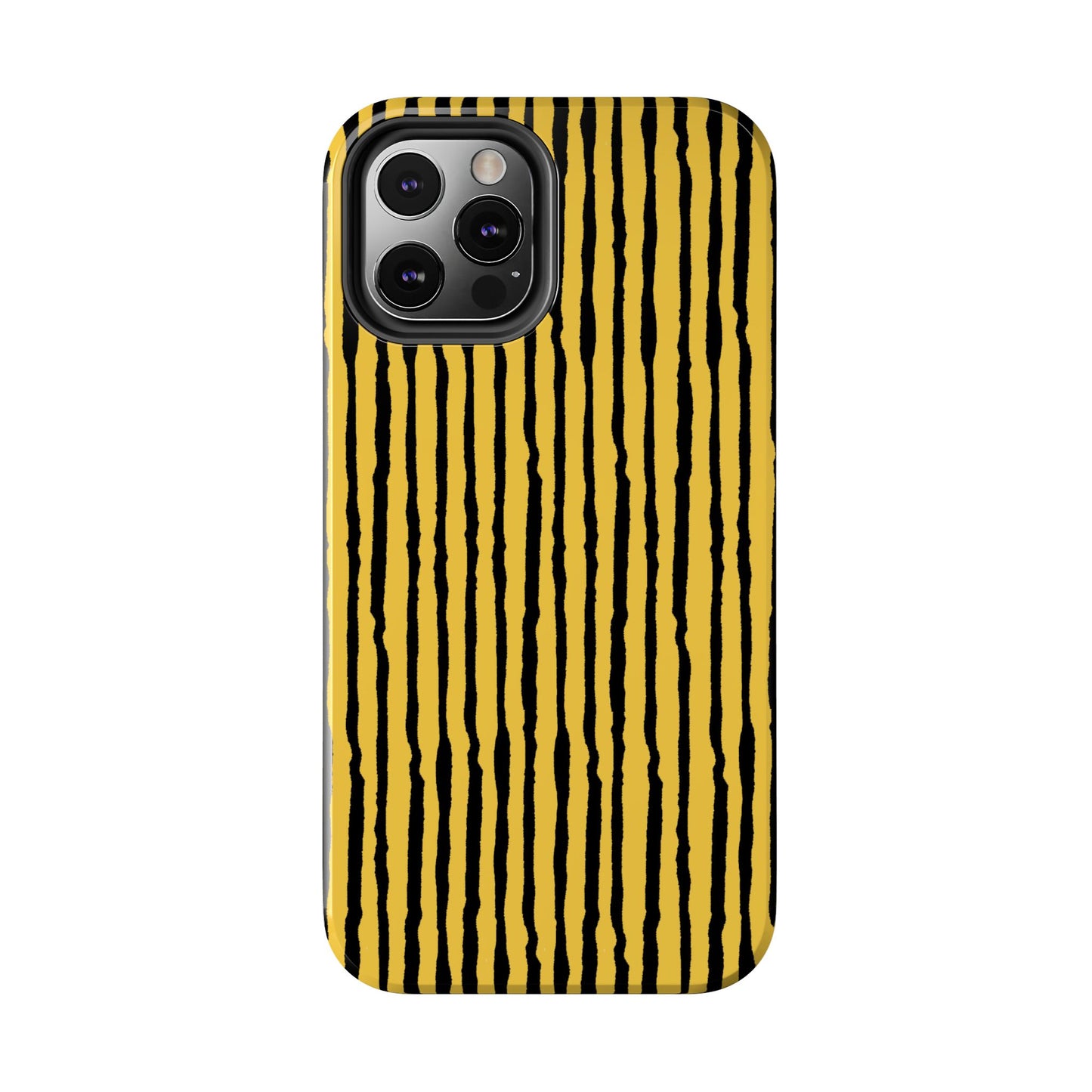 Sorta Stripe Yellow / Black Phone Case