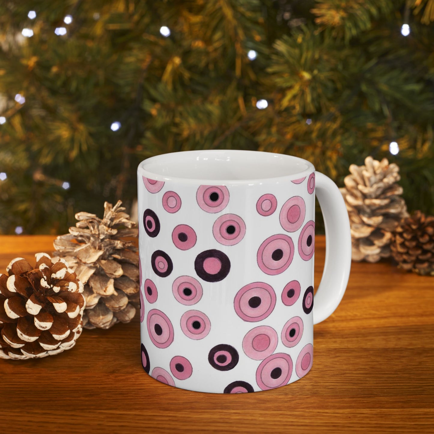 Pink / Black Circles Cup