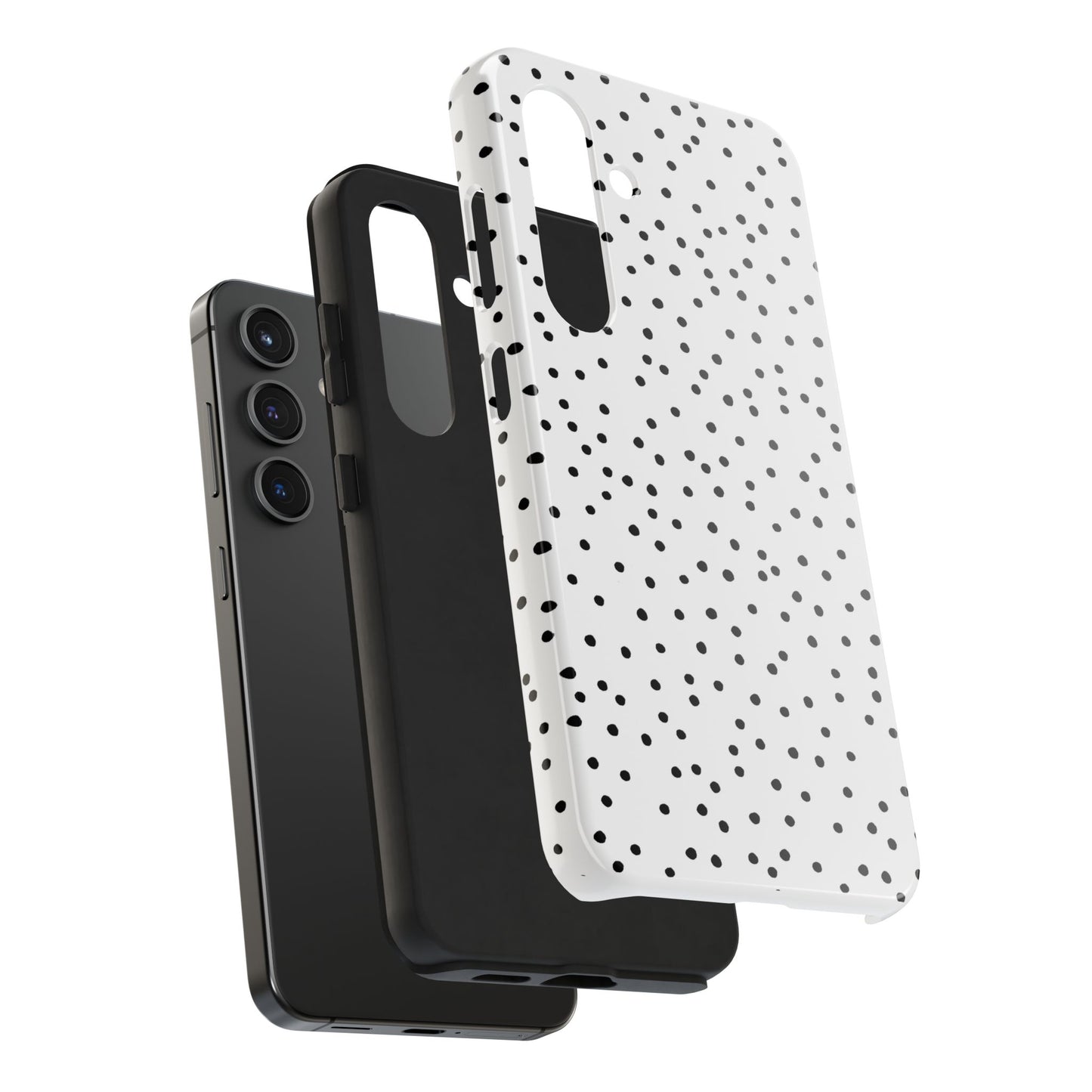 Dinky Dots White / Black Phone Case
