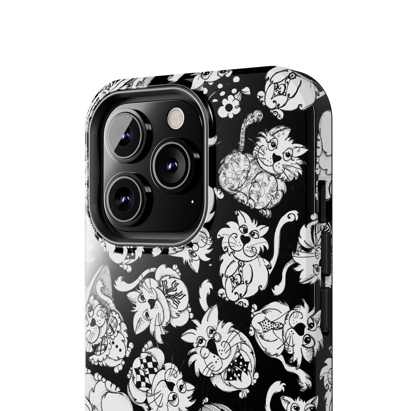 So Kitties Tossed Black Phone Case