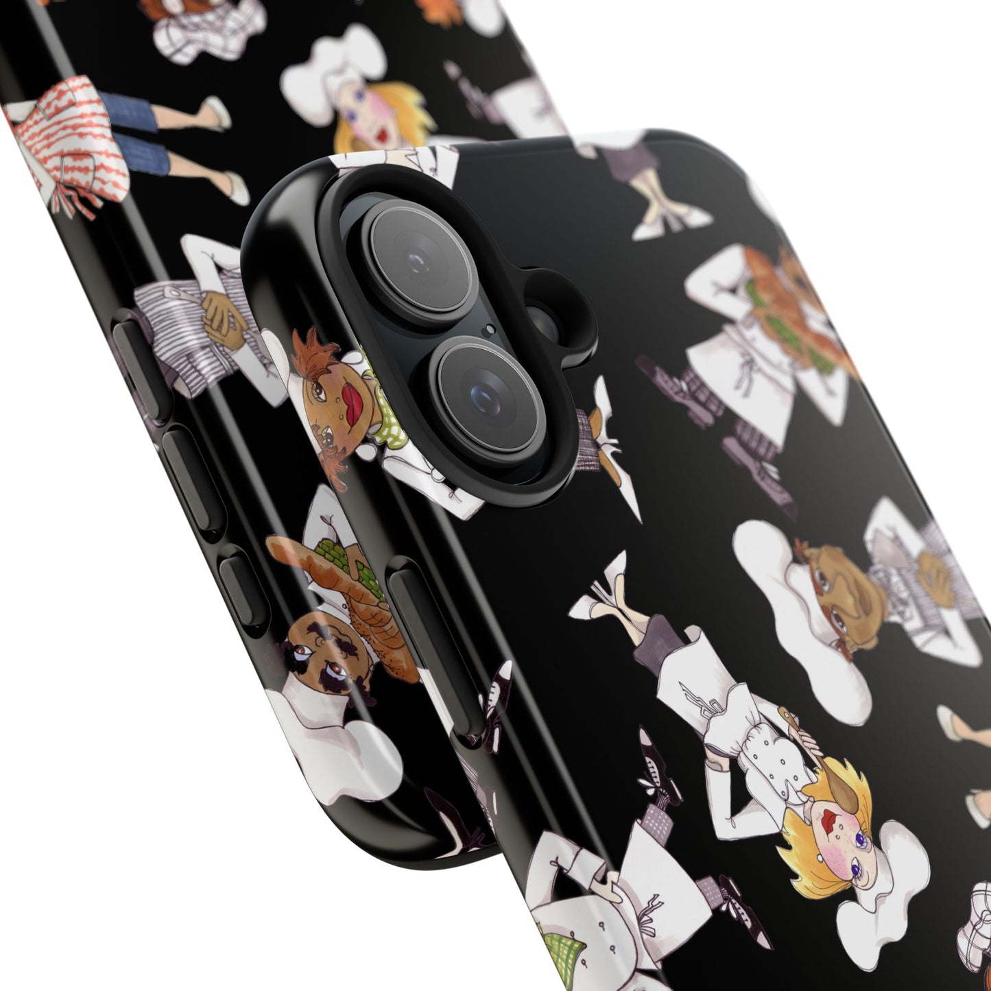 Tossed Chefs Black Phone Case