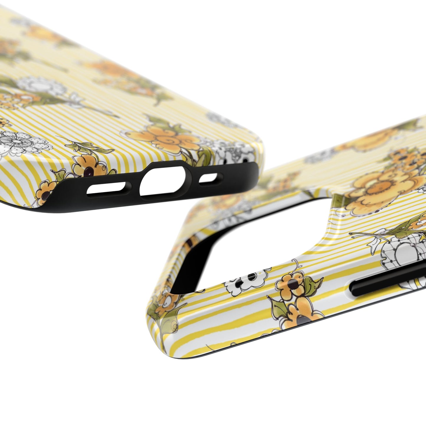 Bee Floral White / Yellow Phone Case