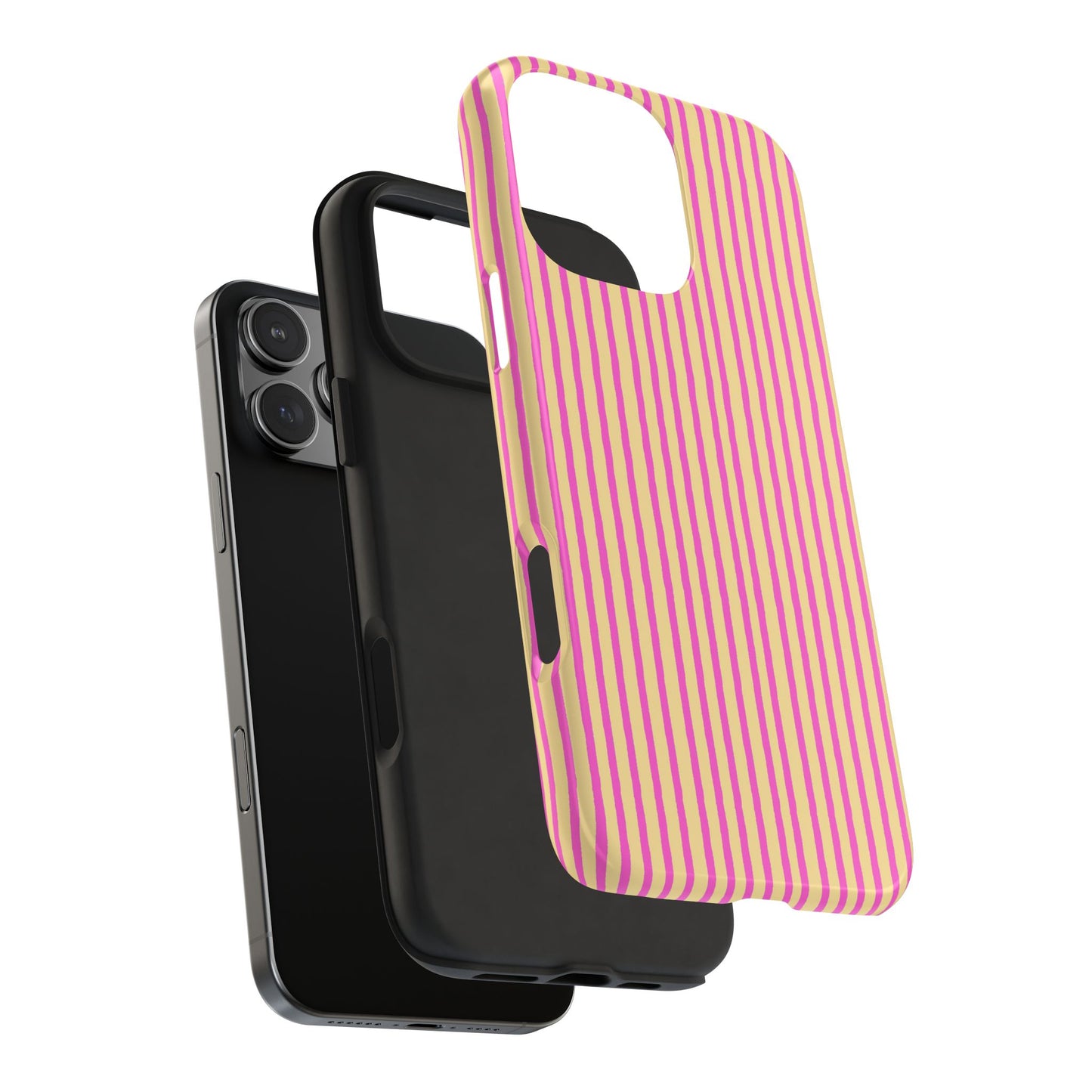 Stripe Yellow / Pink Phone Case