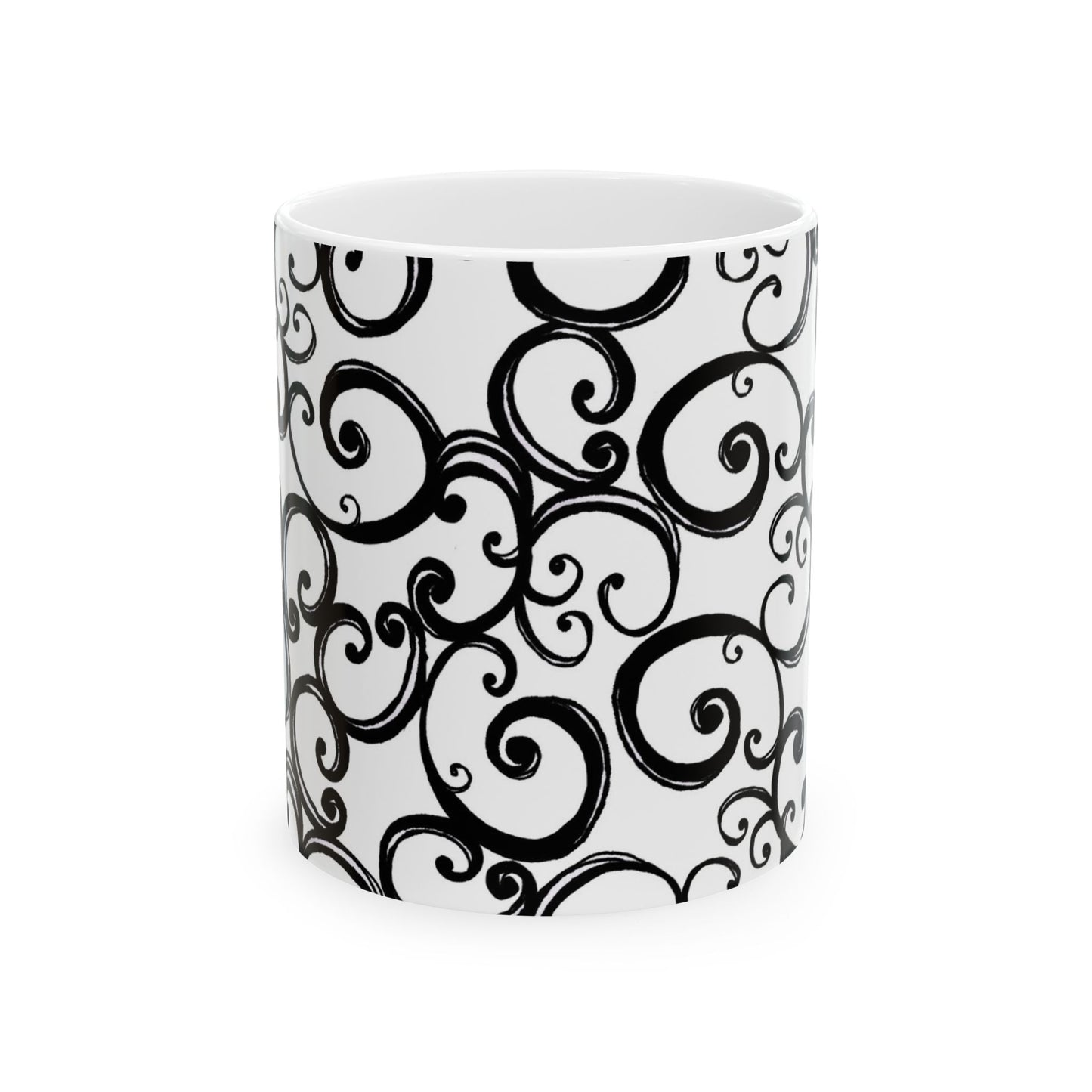 Curls White / Black Cup