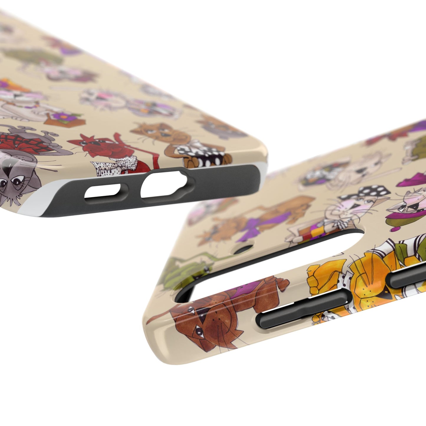 Spice Cats Tossed Muslin Phone Case