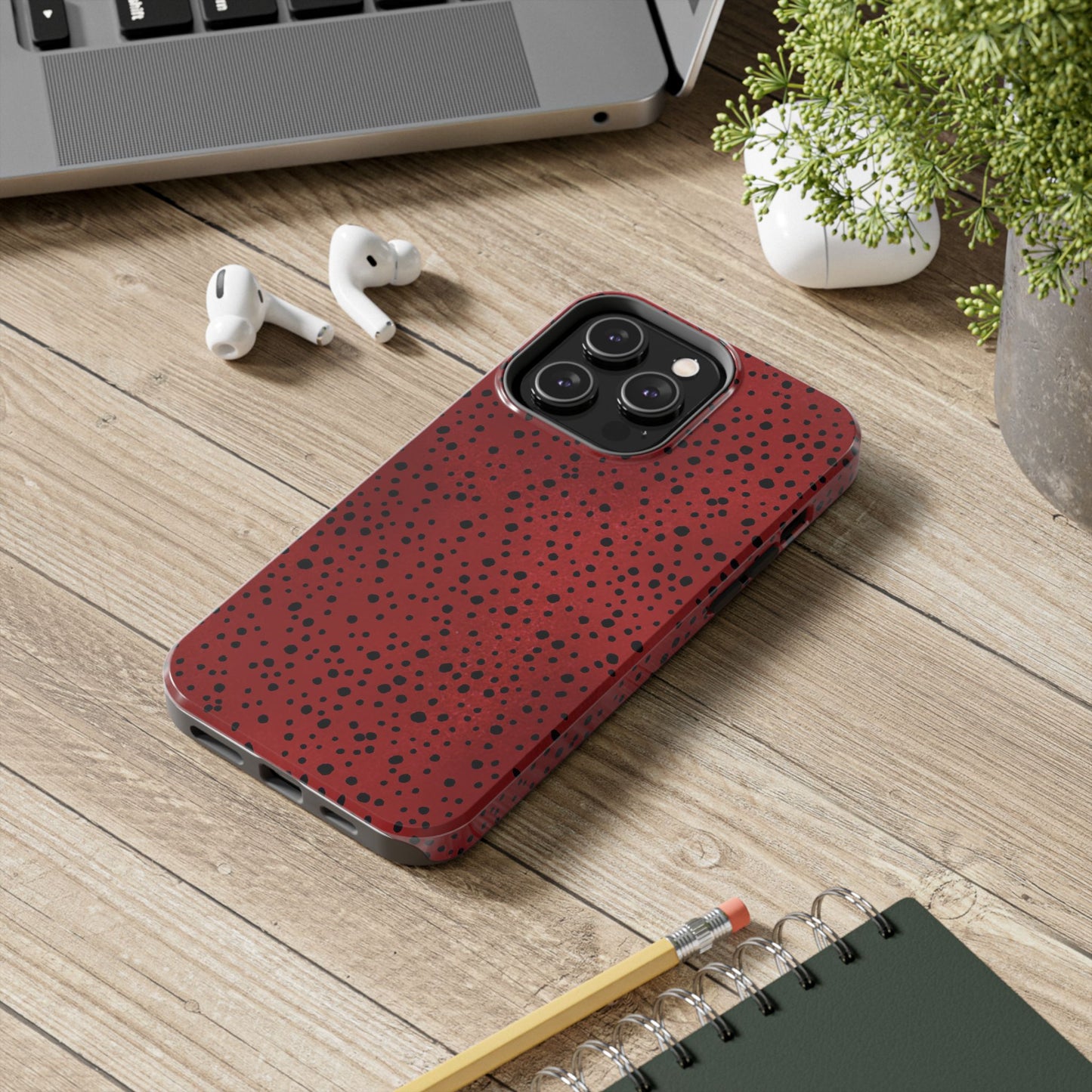 Pepper Dots Red / Black Phone Case