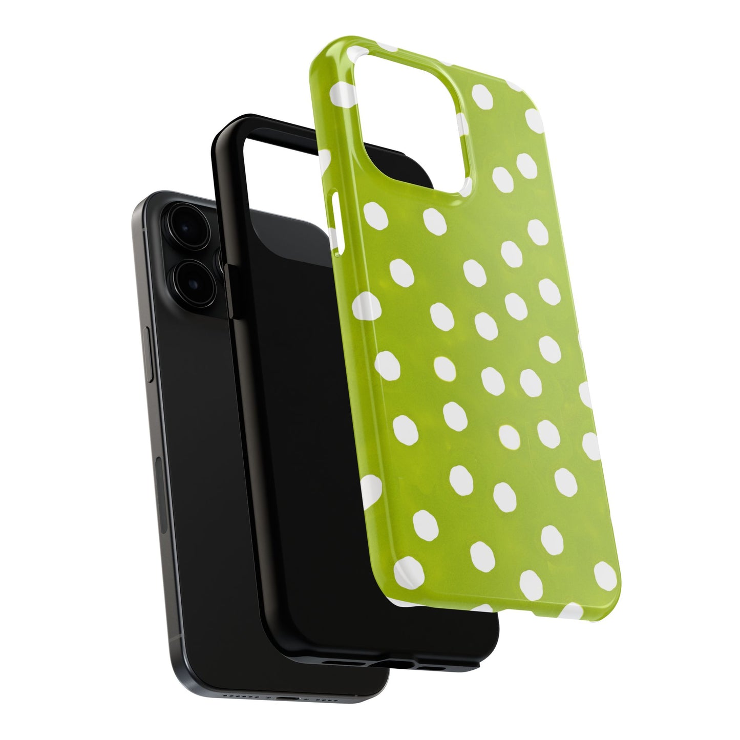 Jumbo Dots Green / White Phone Case
