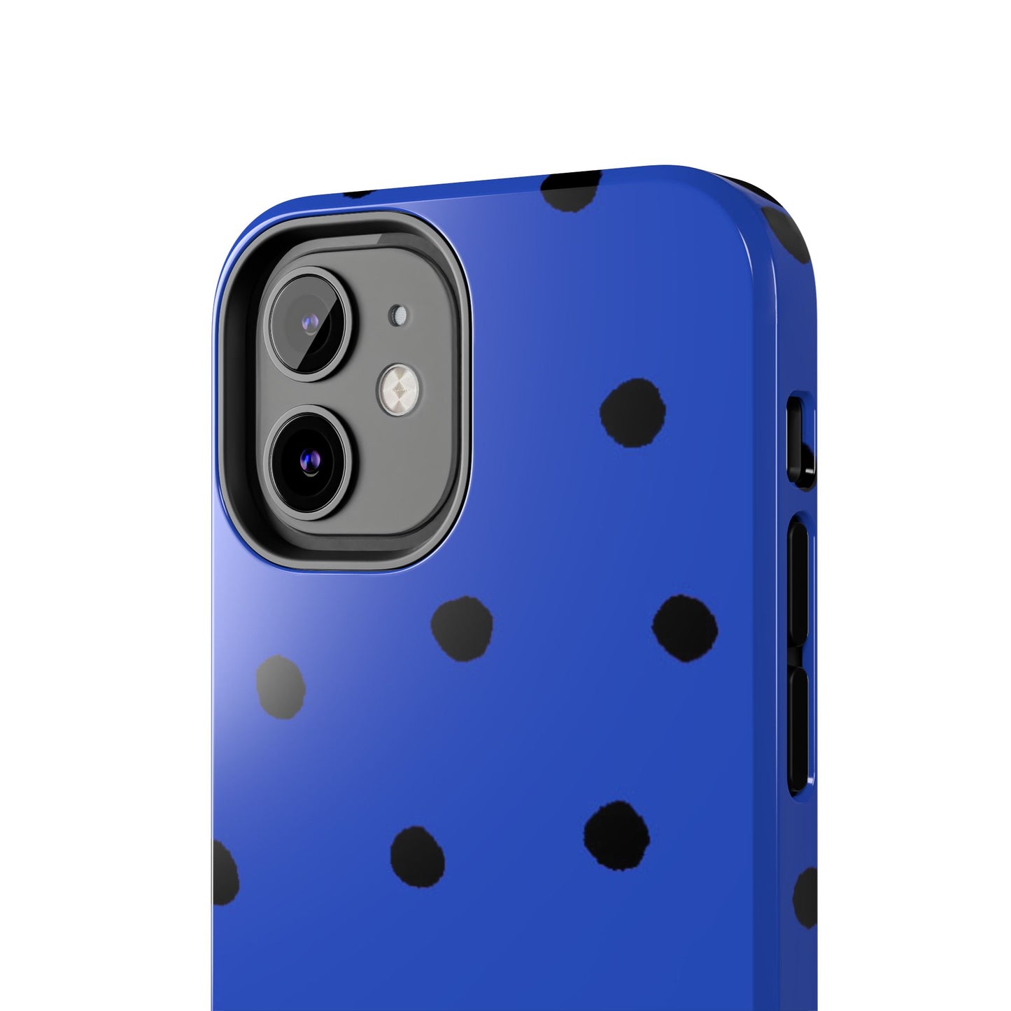 Dinky Dots Blue / Black Phone Case