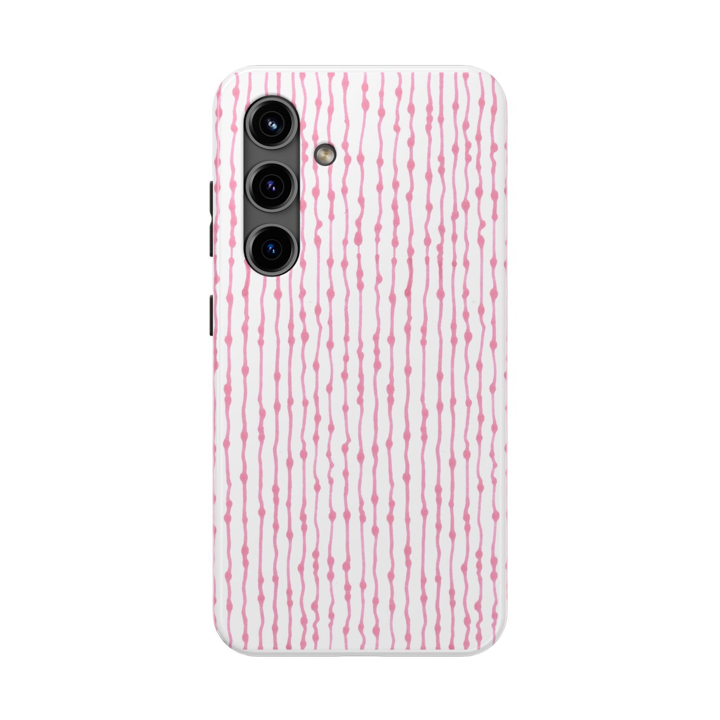 Faux Seersucker White / Pink Phone Case