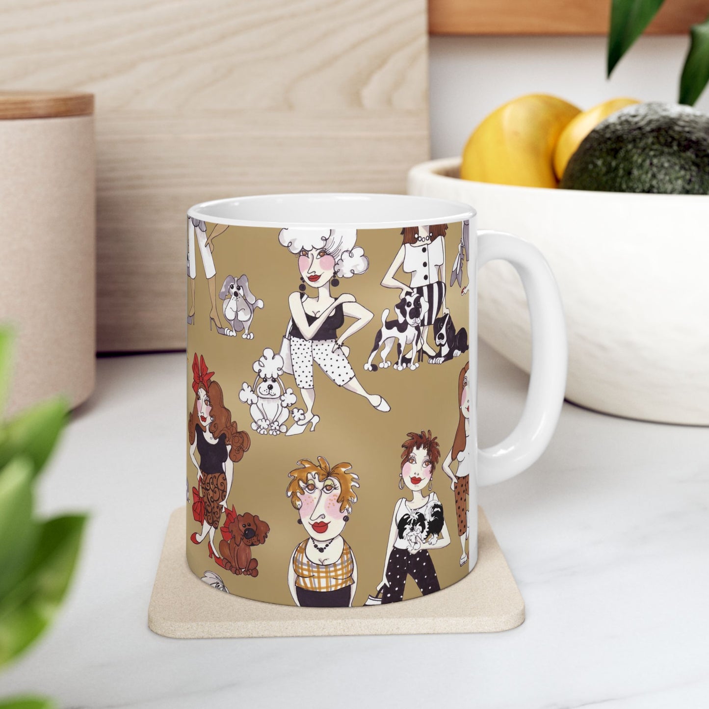 Dog Ladies Tan Cup