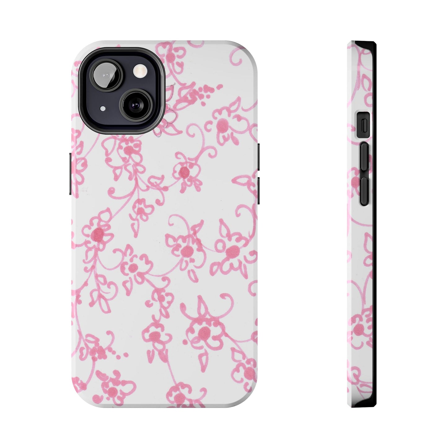 Juliette Ladies White / Pink Flowers Phone Case