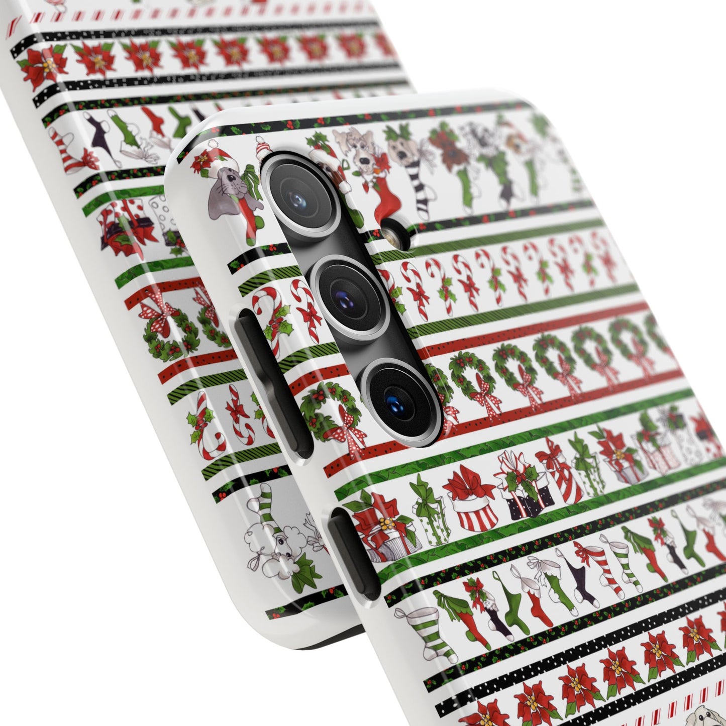 Holiday Borders White Phone Case
