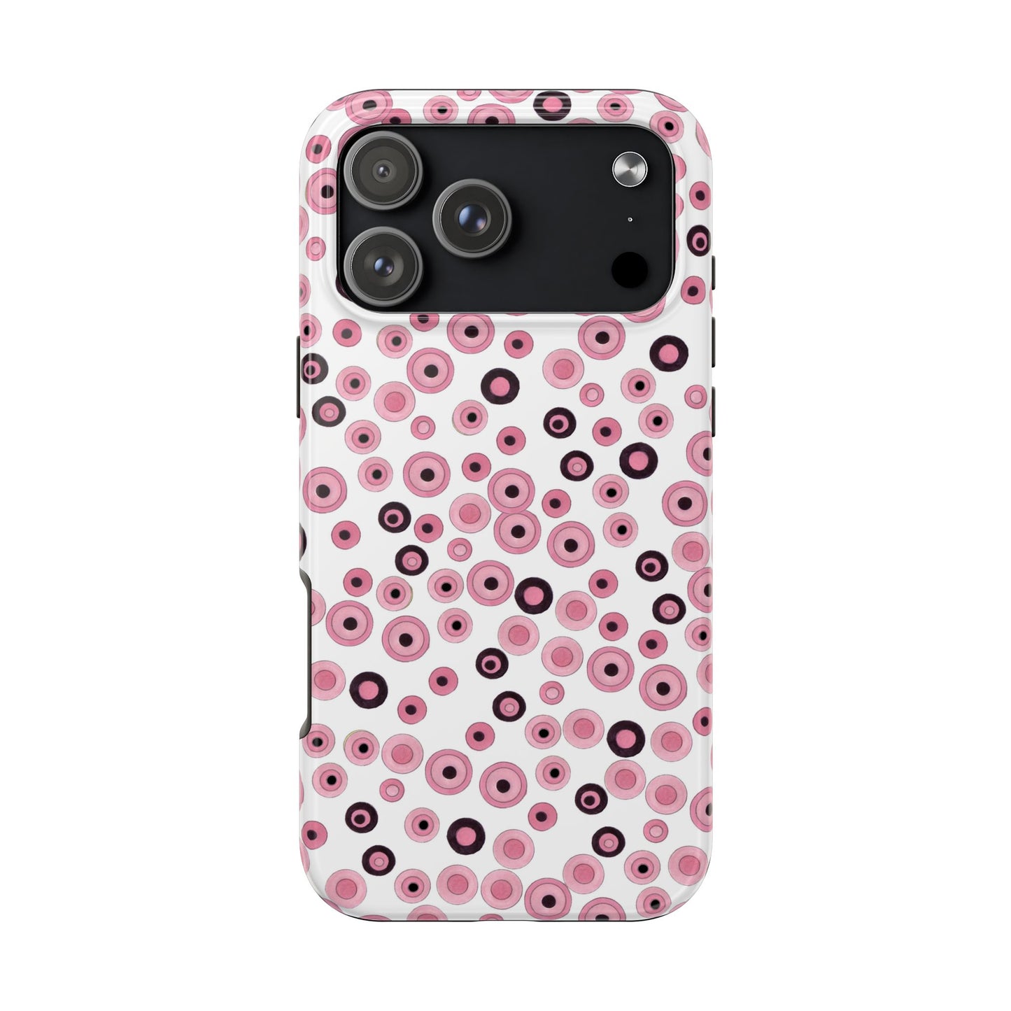 Dots White / Pink Phone Case