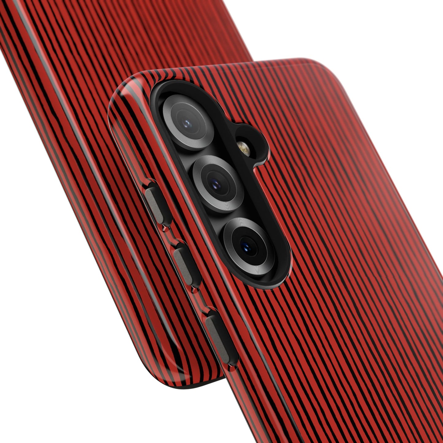 Quirky Bias Stripe Red / Black Phone Case