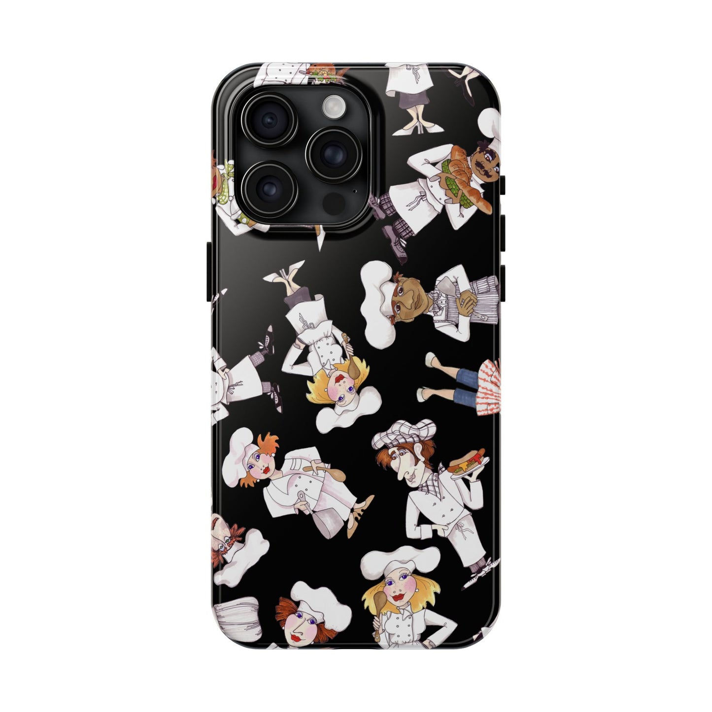 Tossed Chefs Black Phone Case