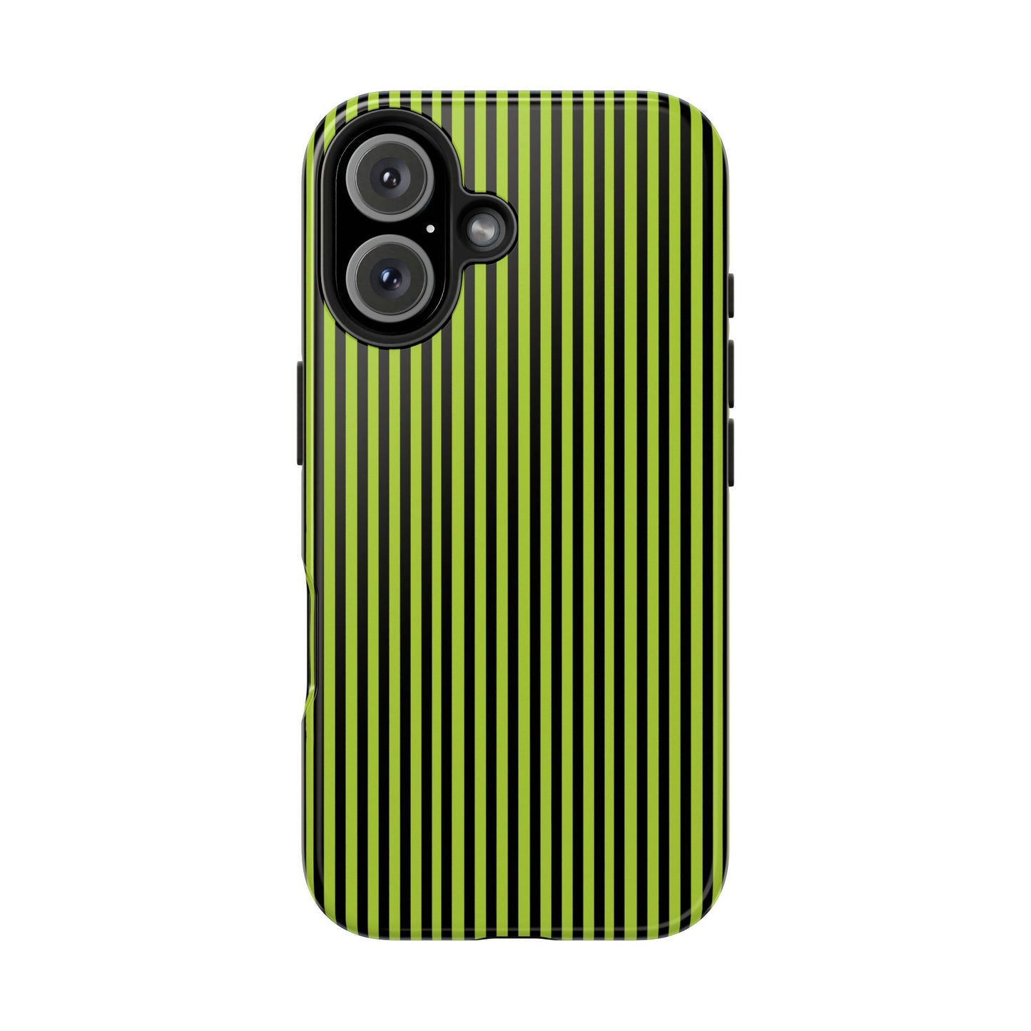 Stripe Green / Black Phone Case