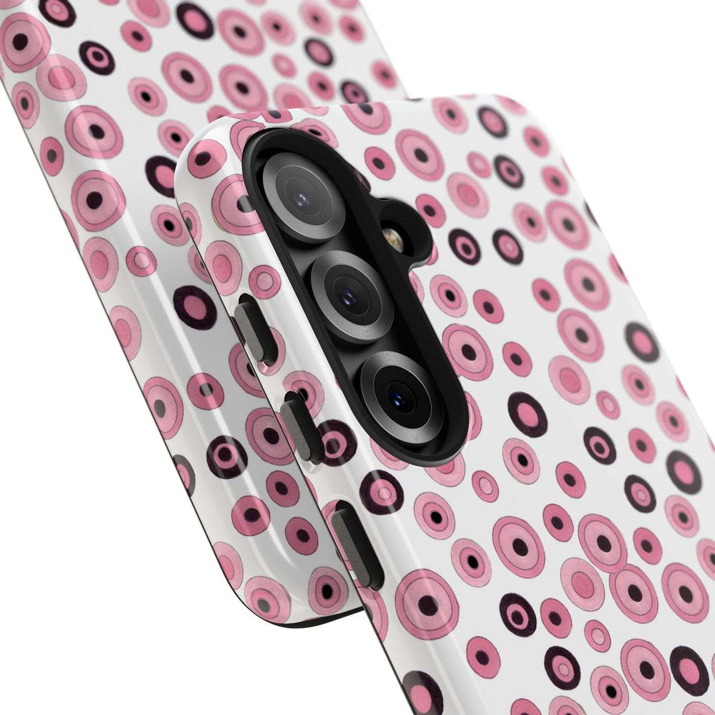 Dots White / Pink Phone Case