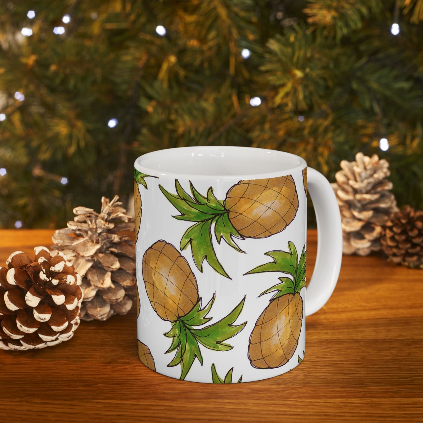 Pineapple Toss White Cup