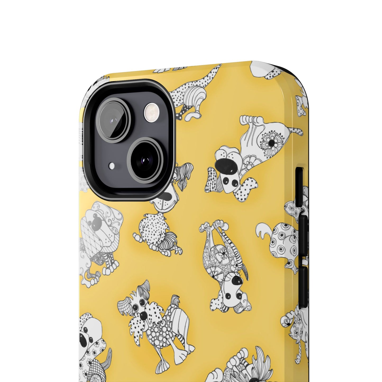Doodle Dogs Yellow Phone Case