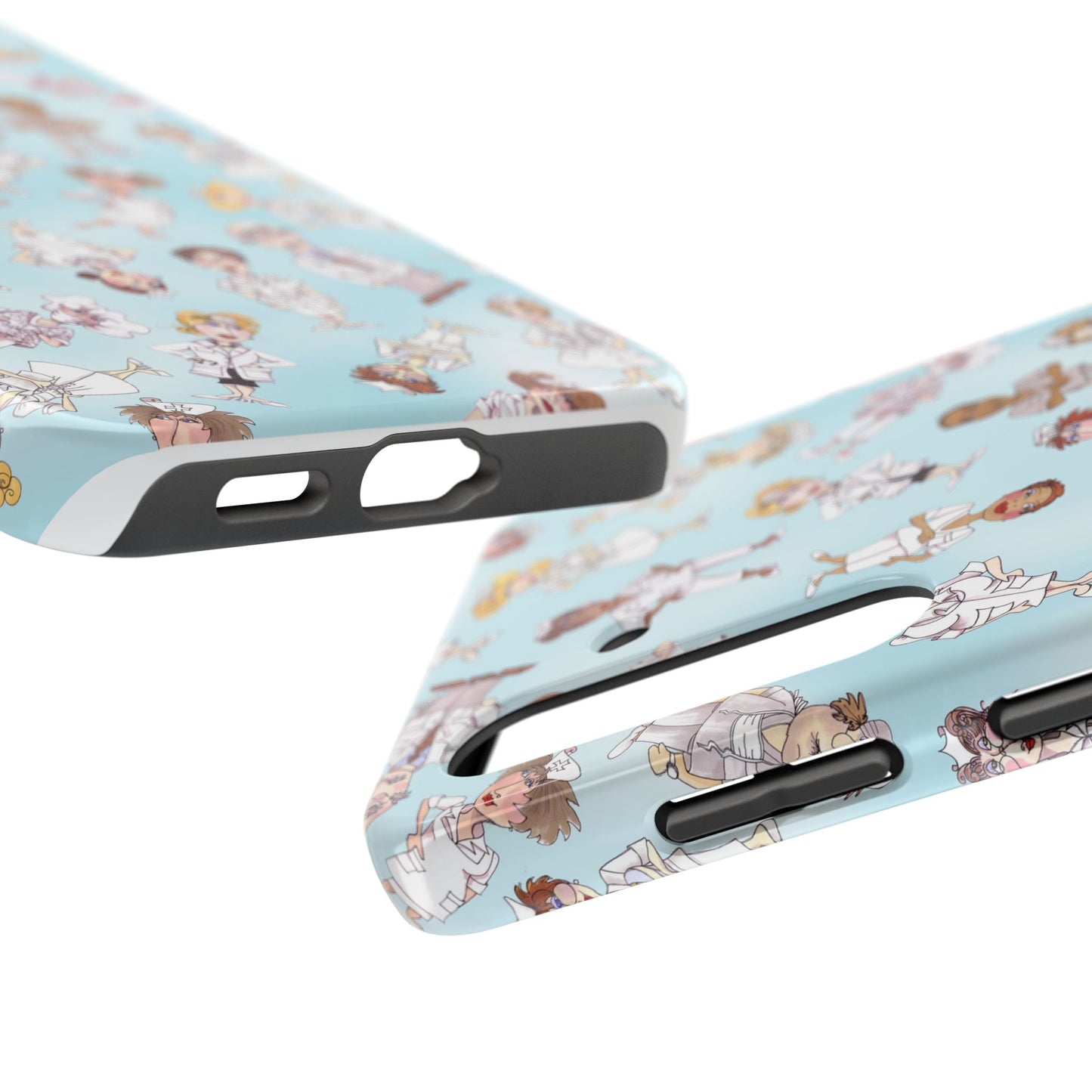Tossed Nurses Aqua Phone Case