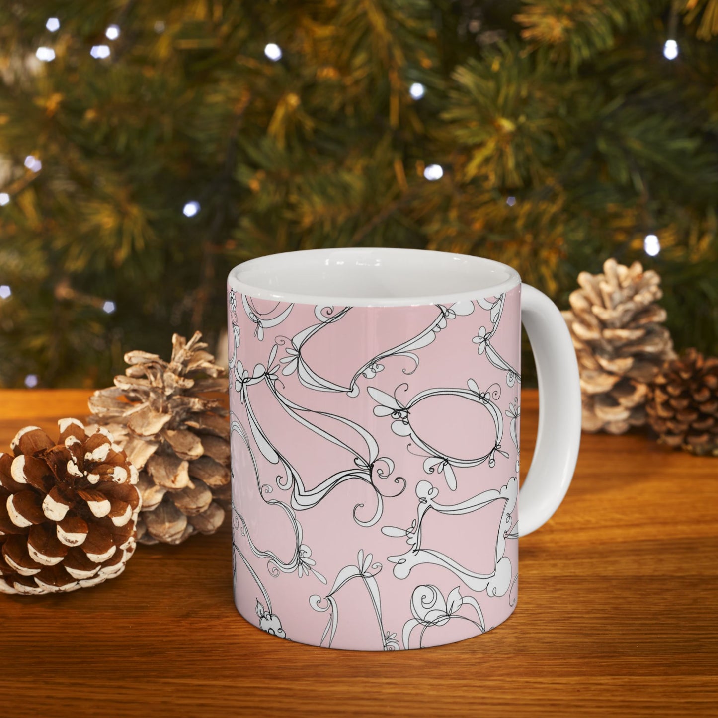 Fancy Frames Pink / White Cup