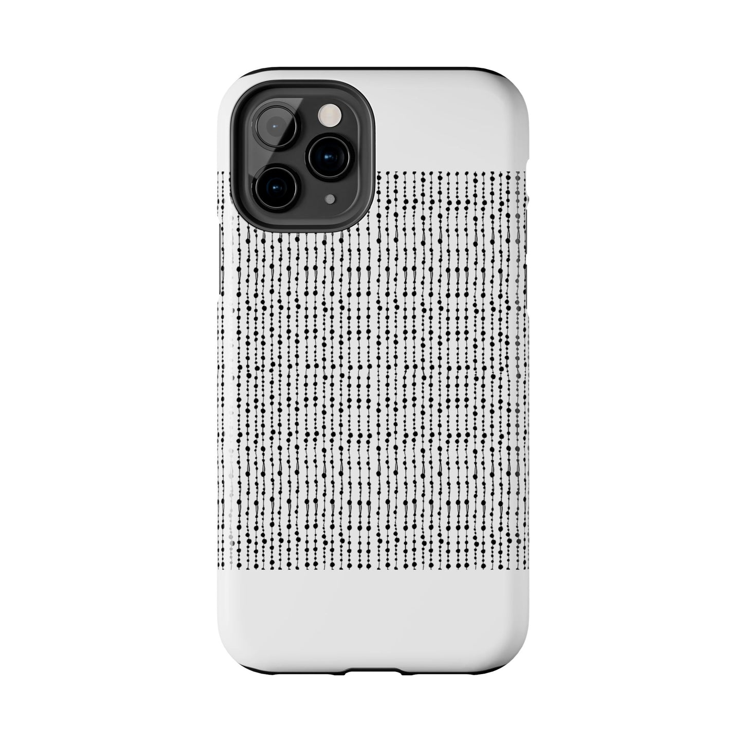 Beaded Curtain White / Black Phone Case