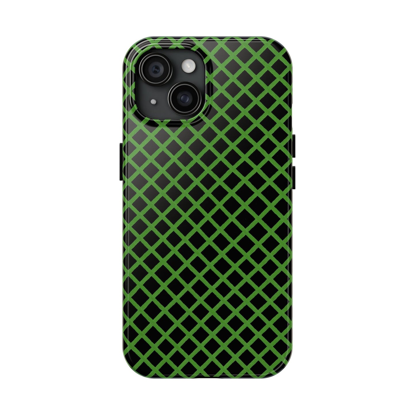 Trellis Green / Black Phone Case