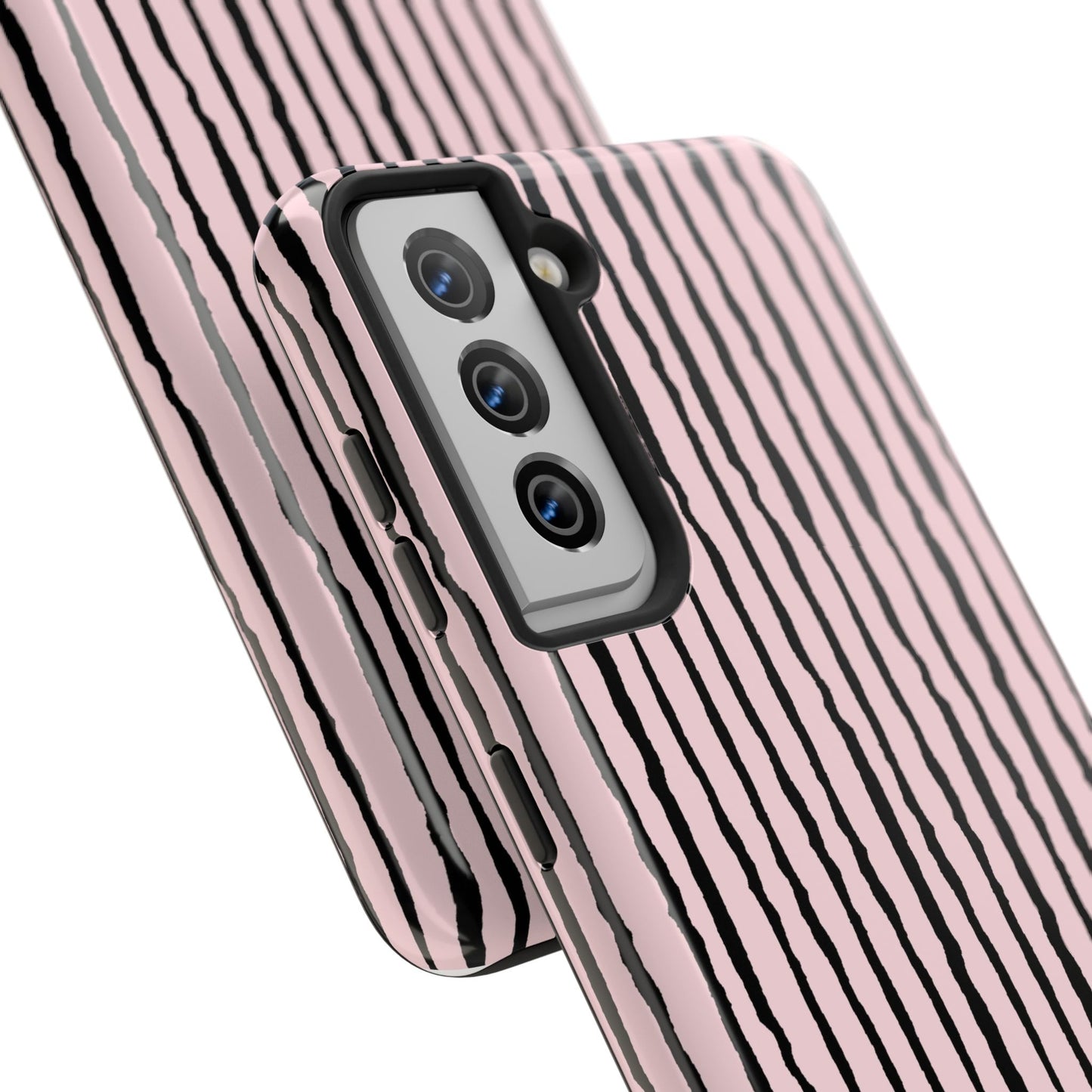Sorta Stripe Light Pink / Black Phone Case