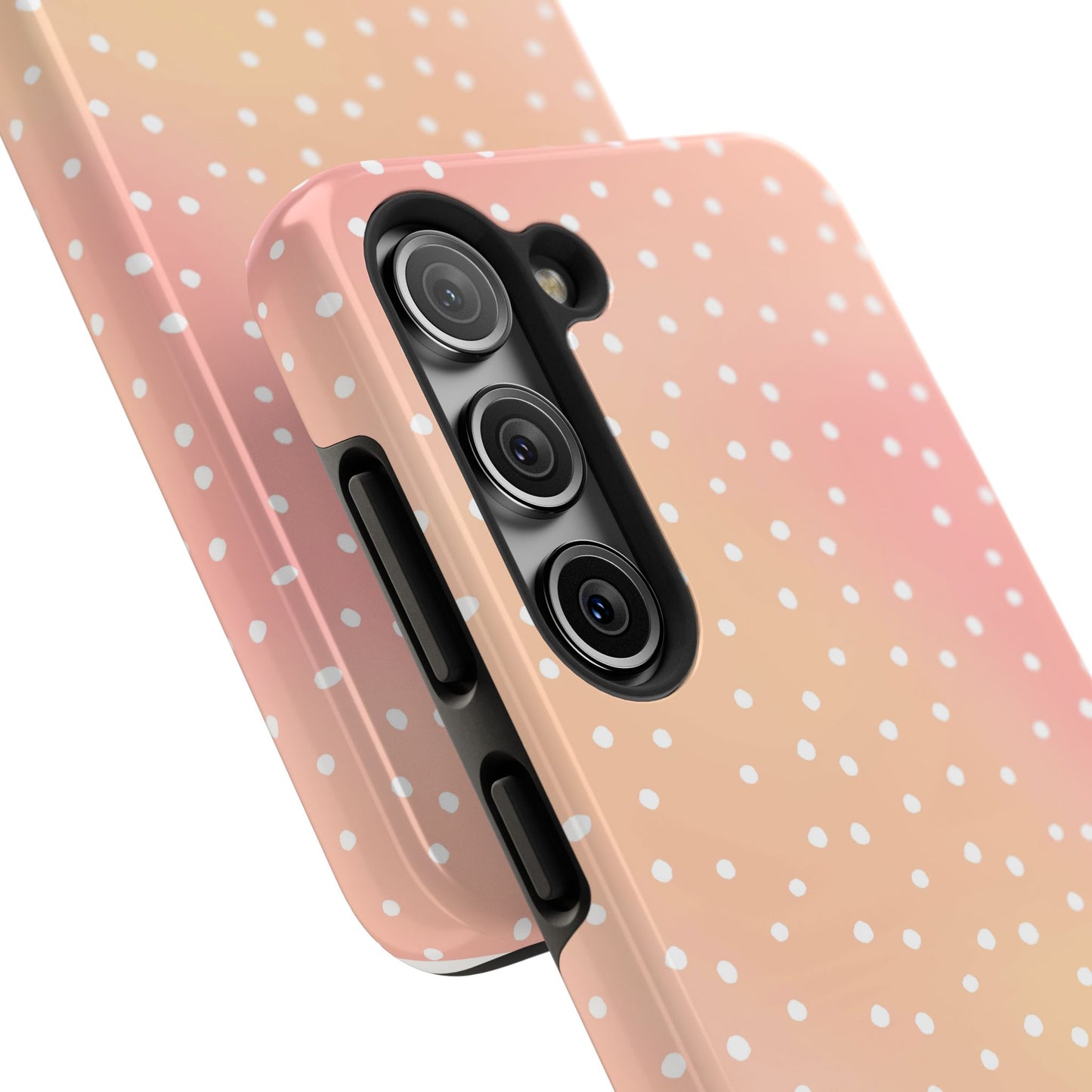 Dinky Dots Peach / White Phone Case