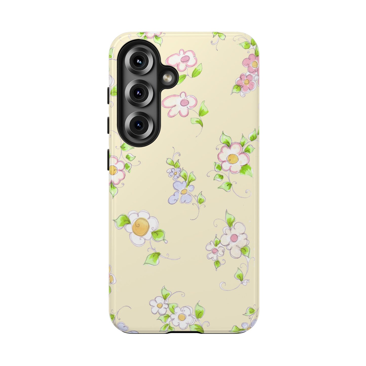 Precious Posies Yellow Phone Case