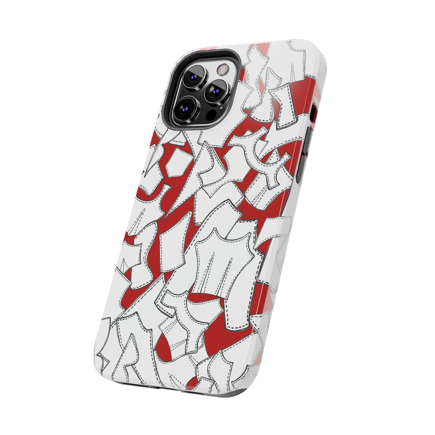 Pattern Pieces Red Phone Case