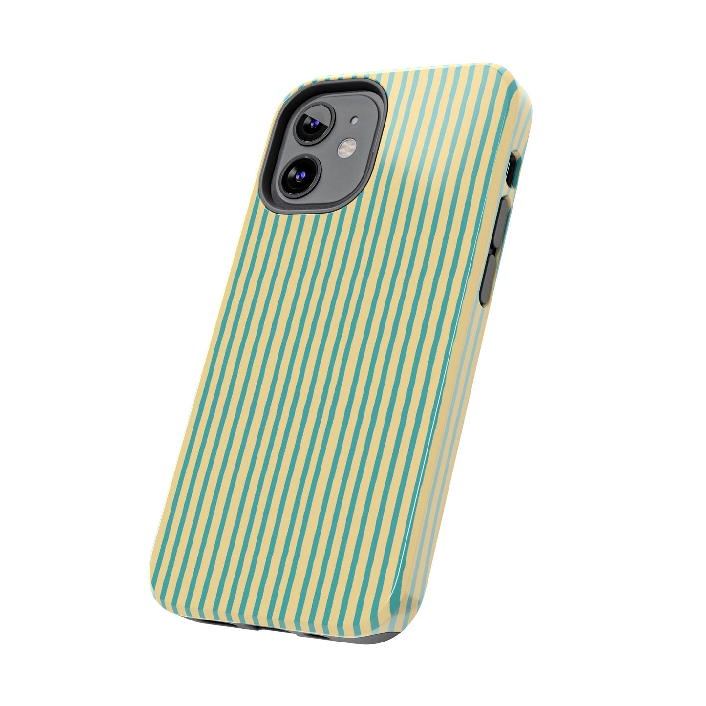 Stripe Yellow / Turquoise Phone Case