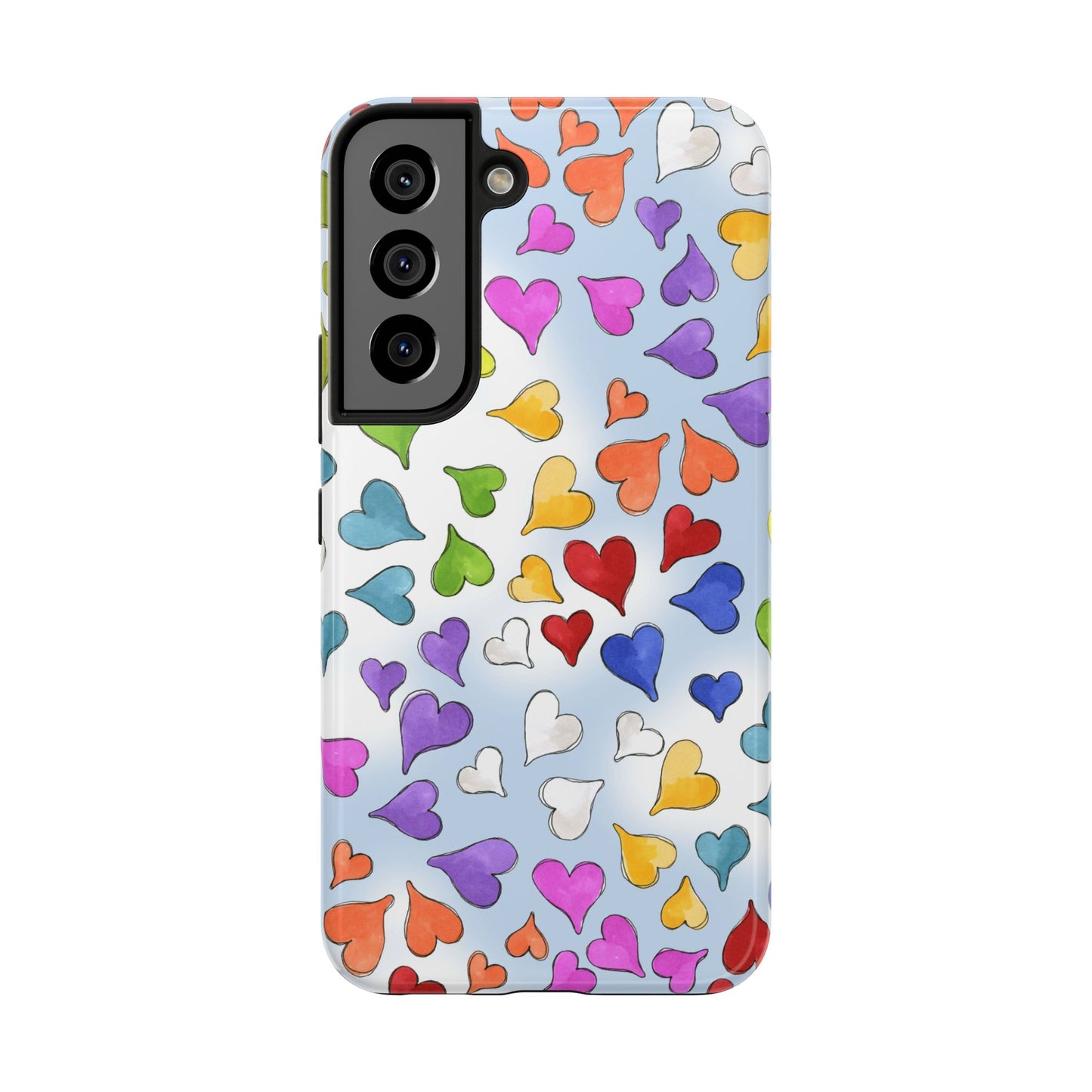 Happy Hearts Blue Sky Phone Case