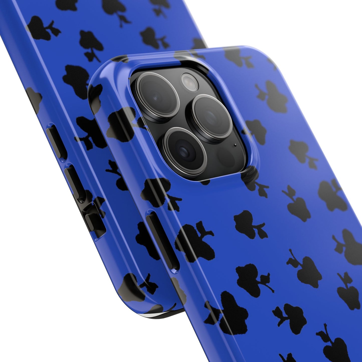 Happy Apples Blue / Black Phone Case